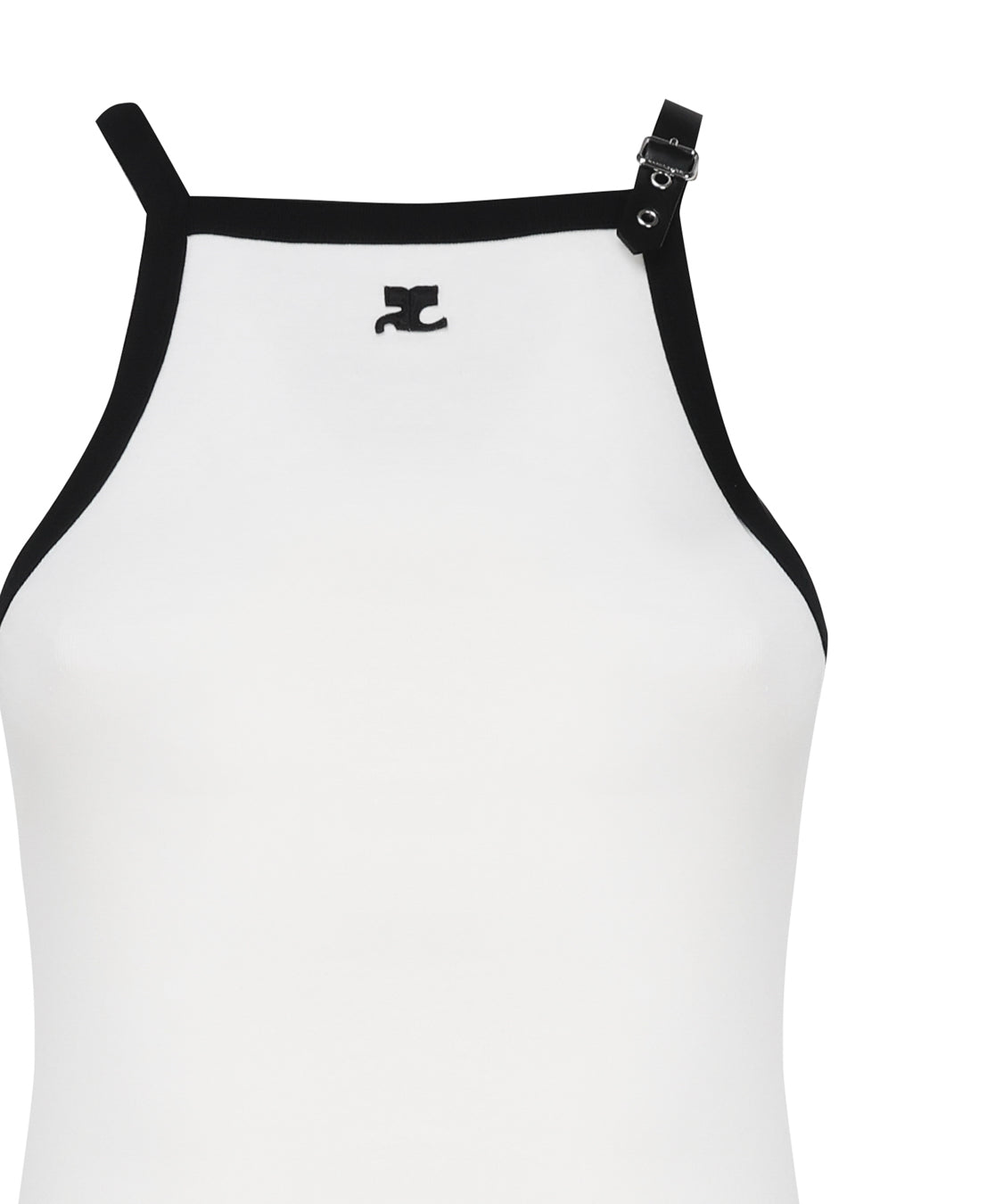 Abito in cotone con bretella a cinturino 124JR0364JS0070 -0098 COURREGES 