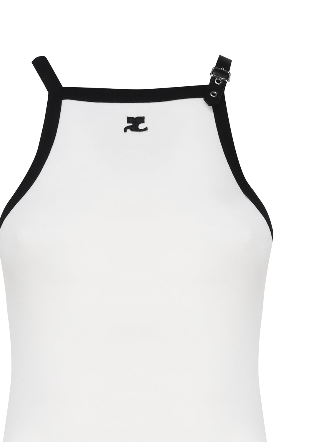 Abito in cotone con bretella a cinturino 124JR0364JS0070 -0098 COURREGES 