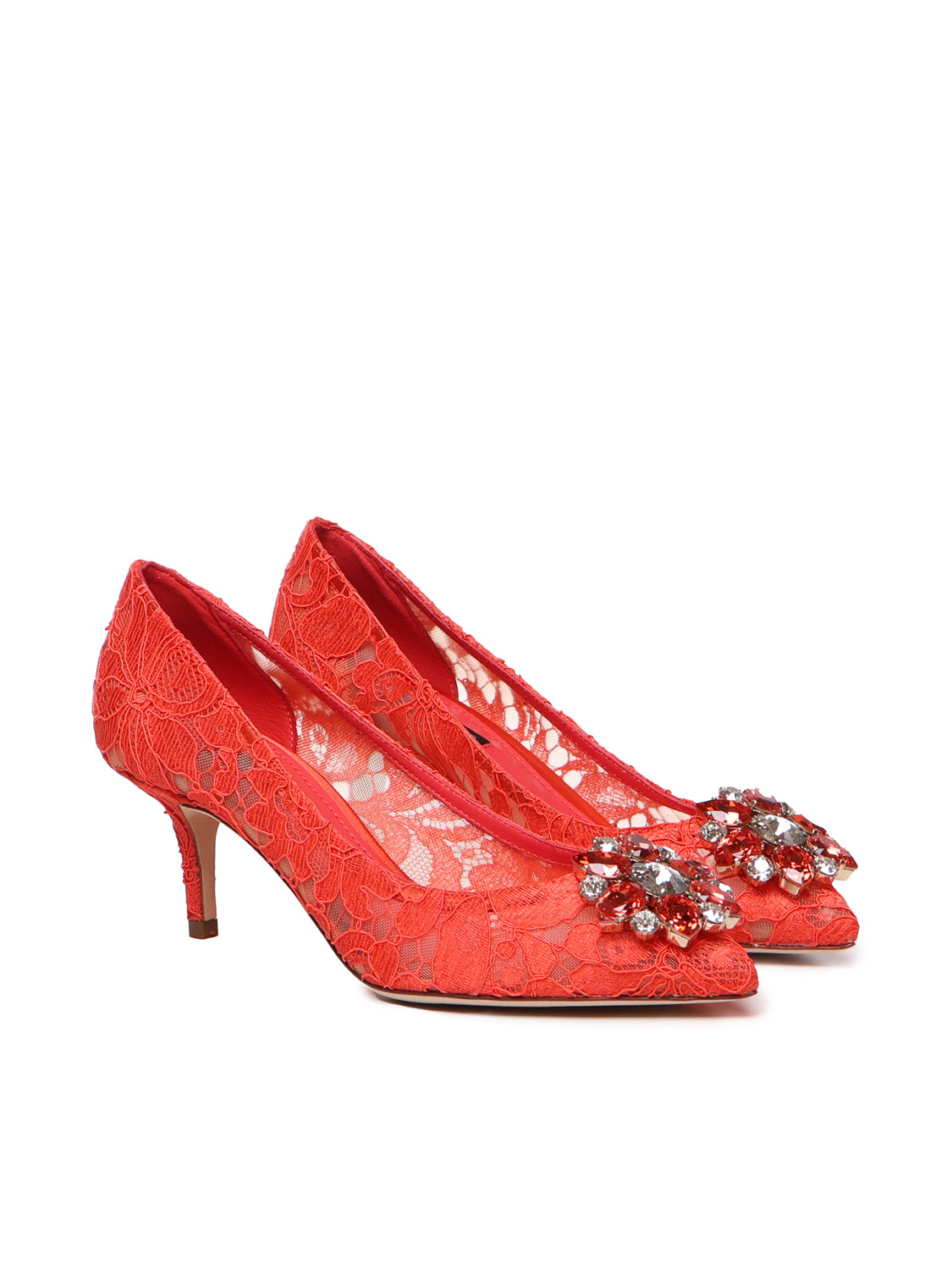 Décolleté in pizzo Taormina con cristalli CD0066 AL19880317 DOLCE & GABBANA 