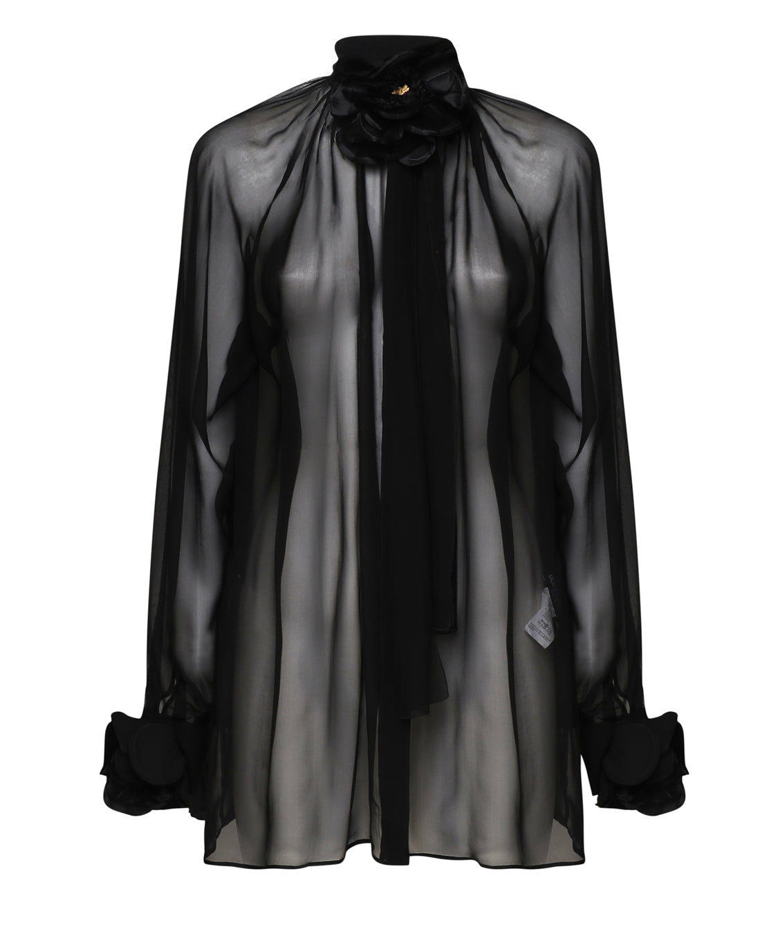 Camicia Rose di chiffon trasparente F5S25T FU1ATN0000 DOLCE & GABBANA 