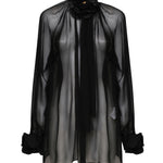 Camicia Rose di chiffon trasparente F5S25T FU1ATN0000 DOLCE & GABBANA 