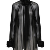 Camicia Rose di chiffon trasparente F5S25T FU1ATN0000 DOLCE & GABBANA 