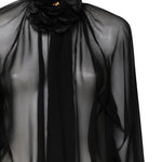 Camicia Rose di chiffon trasparente F5S25T FU1ATN0000 DOLCE & GABBANA 