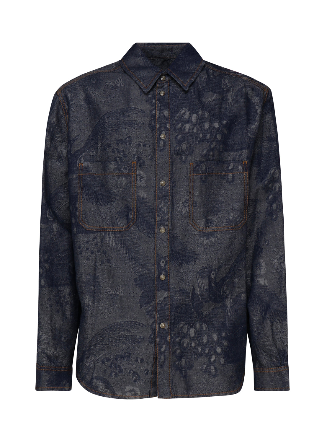Camicia in denim con paisley MRNE0003 99TTE14S9091 ETRO 