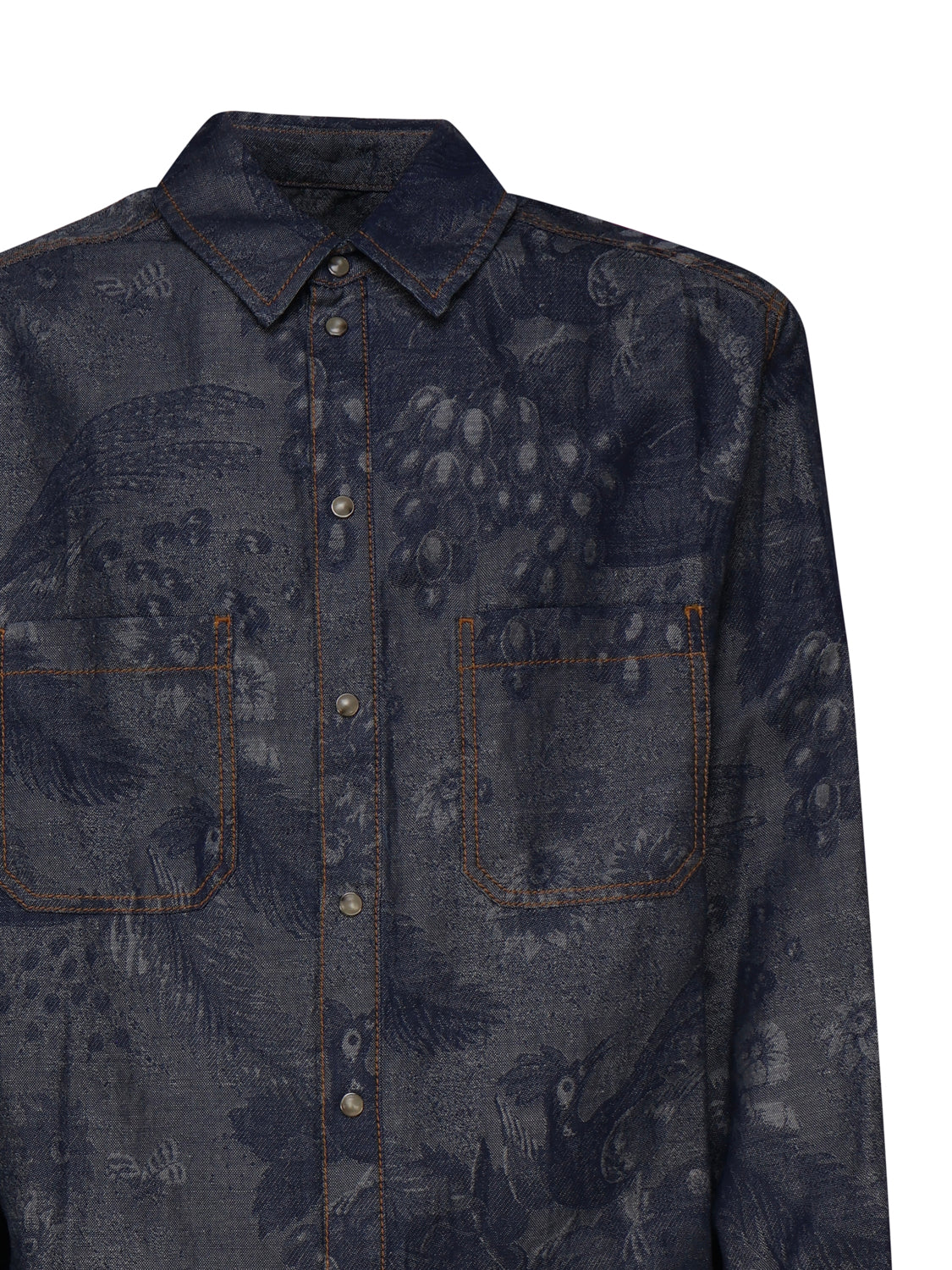 Camicia in denim con paisley MRNE0003 99TTE14S9091 ETRO 