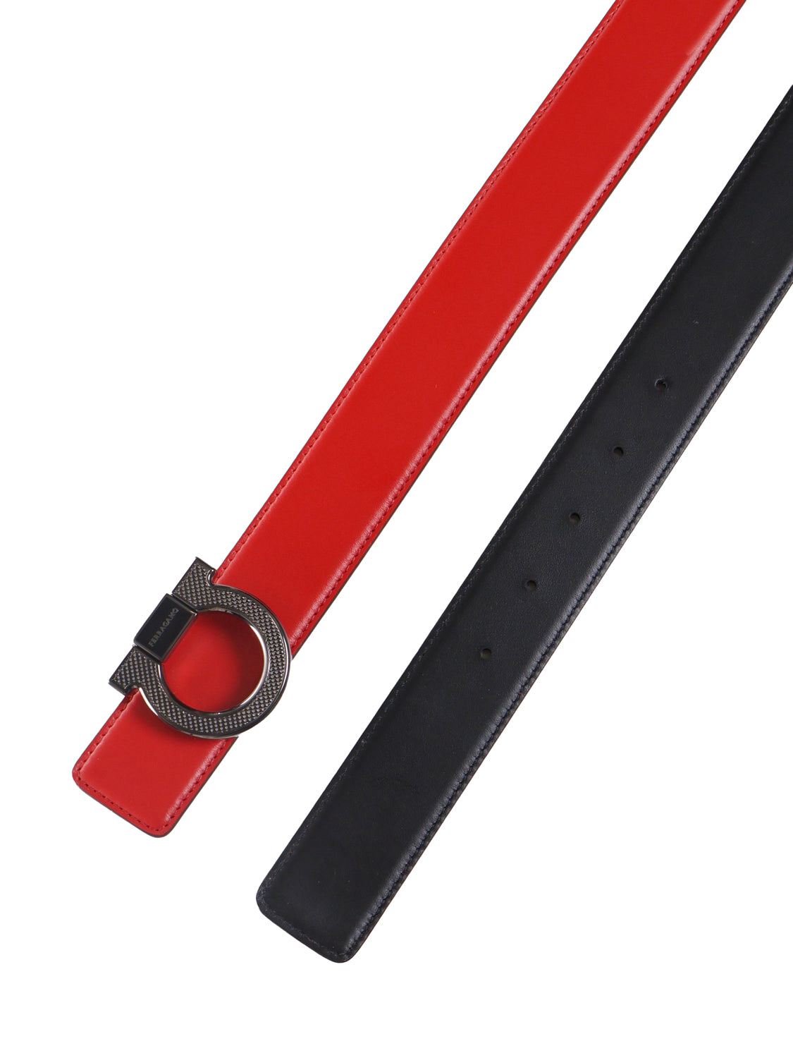 Cintura Gancini in pelle di vitello 670314 771632002 FERRAGAMO 