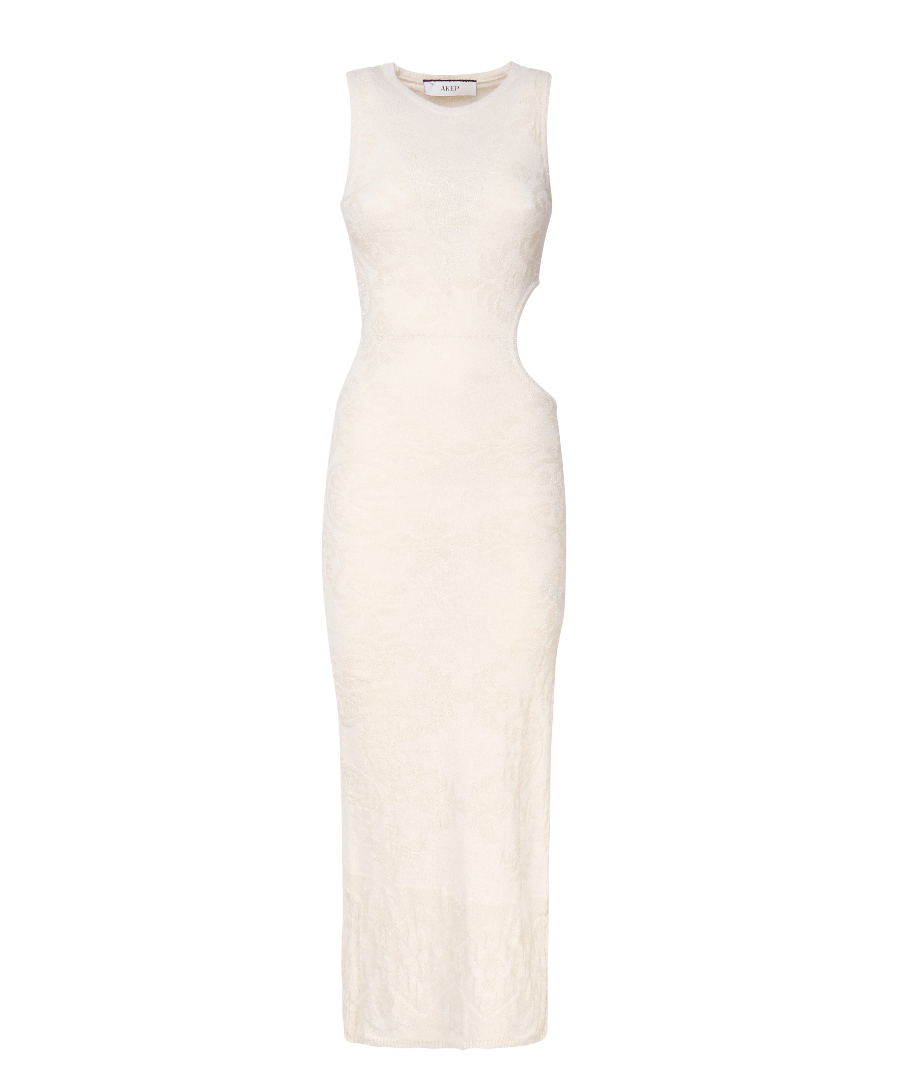 Abito lungo aderente con cut-out sul fianco VSKD05044 -V1 INSPIRED BY AKEP 