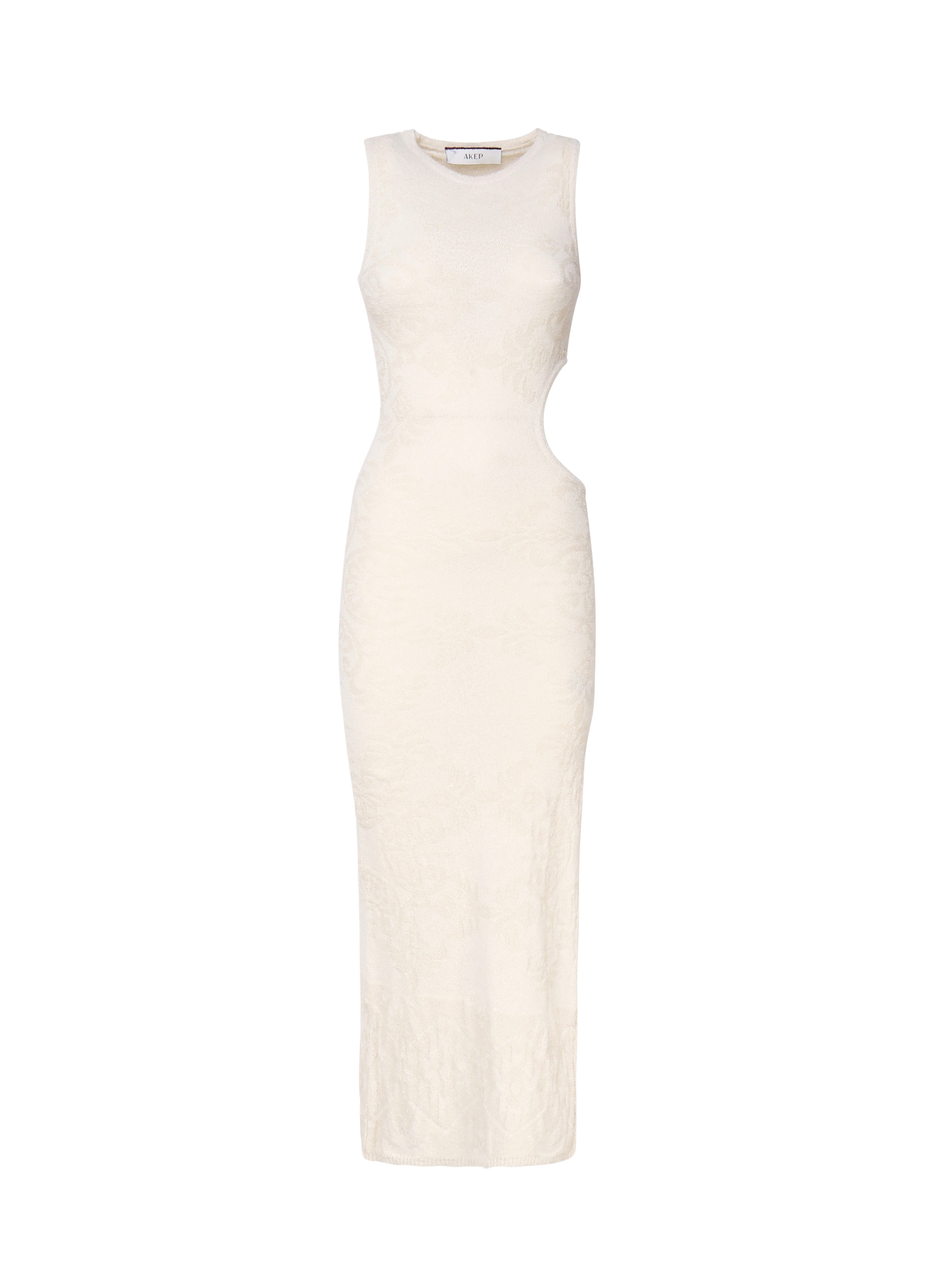 Abito lungo aderente con cut-out sul fianco VSKD05044 -V1 INSPIRED BY AKEP 