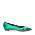 Ballerine Pluma in raso con fibbia gioiello 124-2671-0005 -3206 MANOLO BLAHNIK 