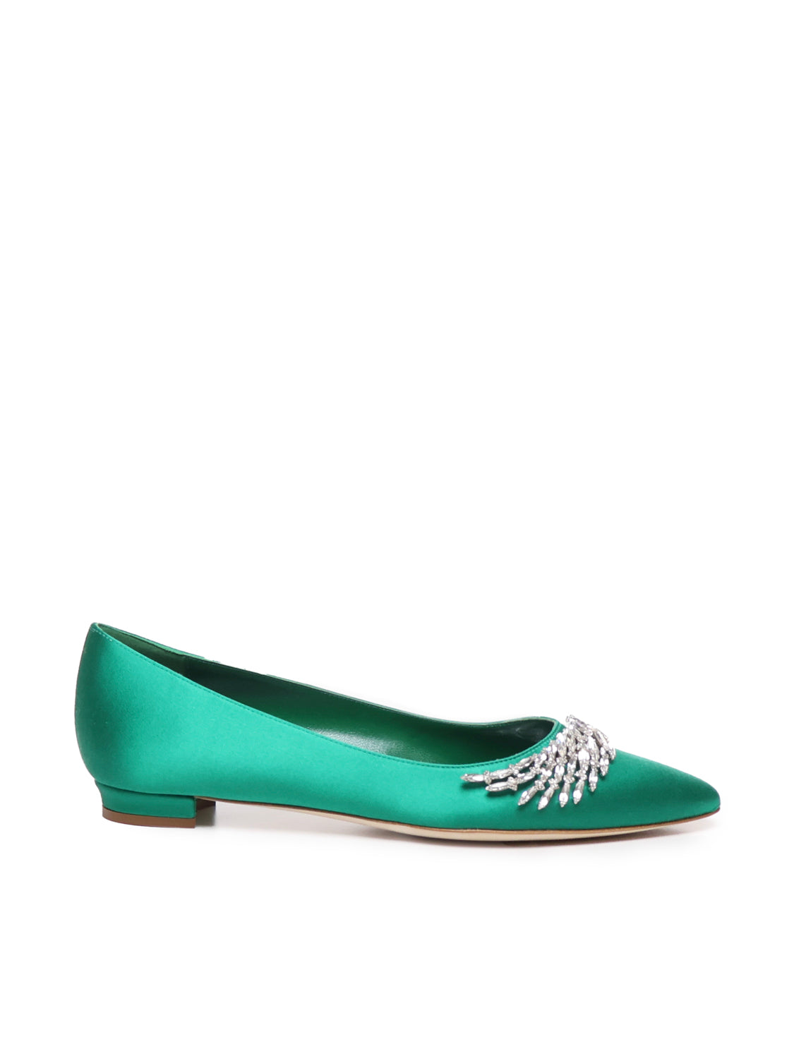 Ballerine Pluma in raso con fibbia gioiello 124-2671-0005 -3206 MANOLO BLAHNIK 
