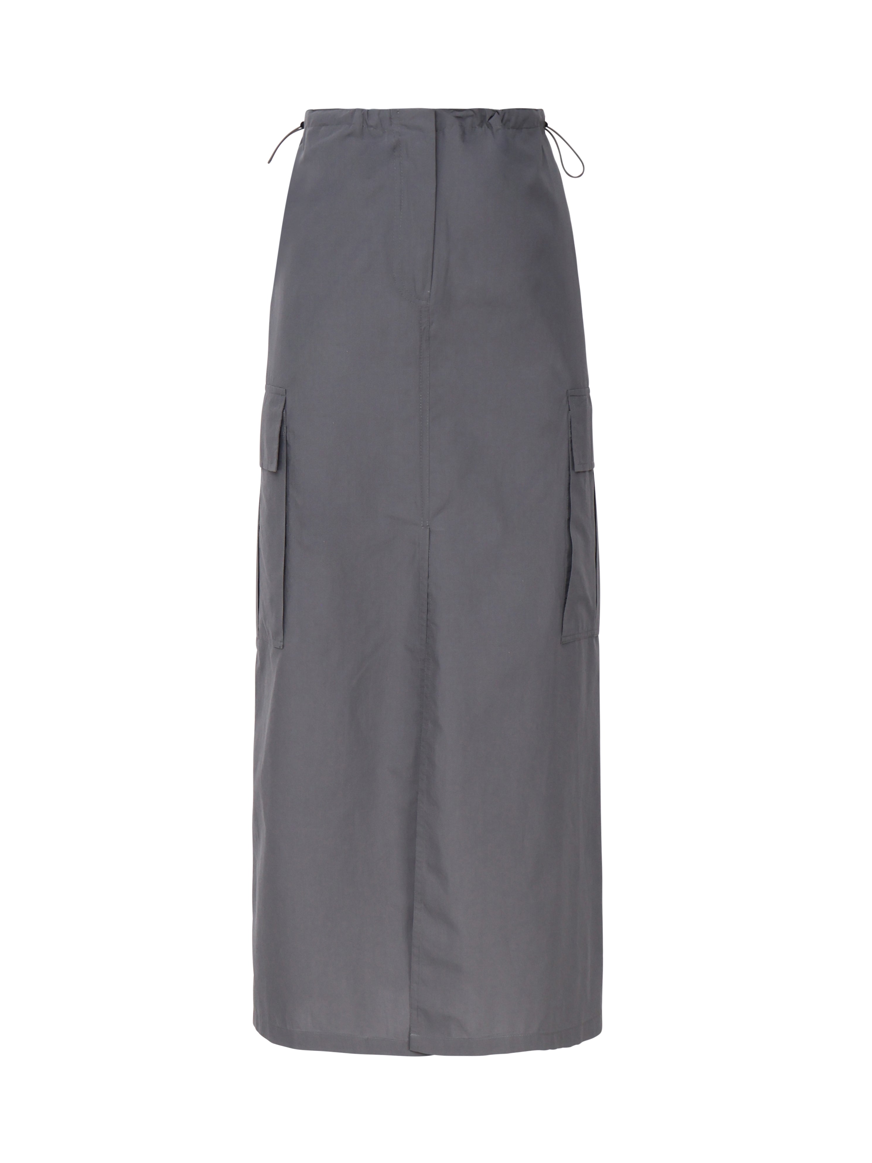 Gonna lunga cargo in cotone DN6105 -GRAFITE OTTOD'AME 