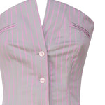 Top corsetto Court SS24RTWTP086 STRETCH COTTONGREY/PINK PINSTRIPE POSTER GIRL 