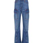Jeans cargo retrò in denim di cotone 6D0246 3SPH584141 STELLA McCARTNEY 