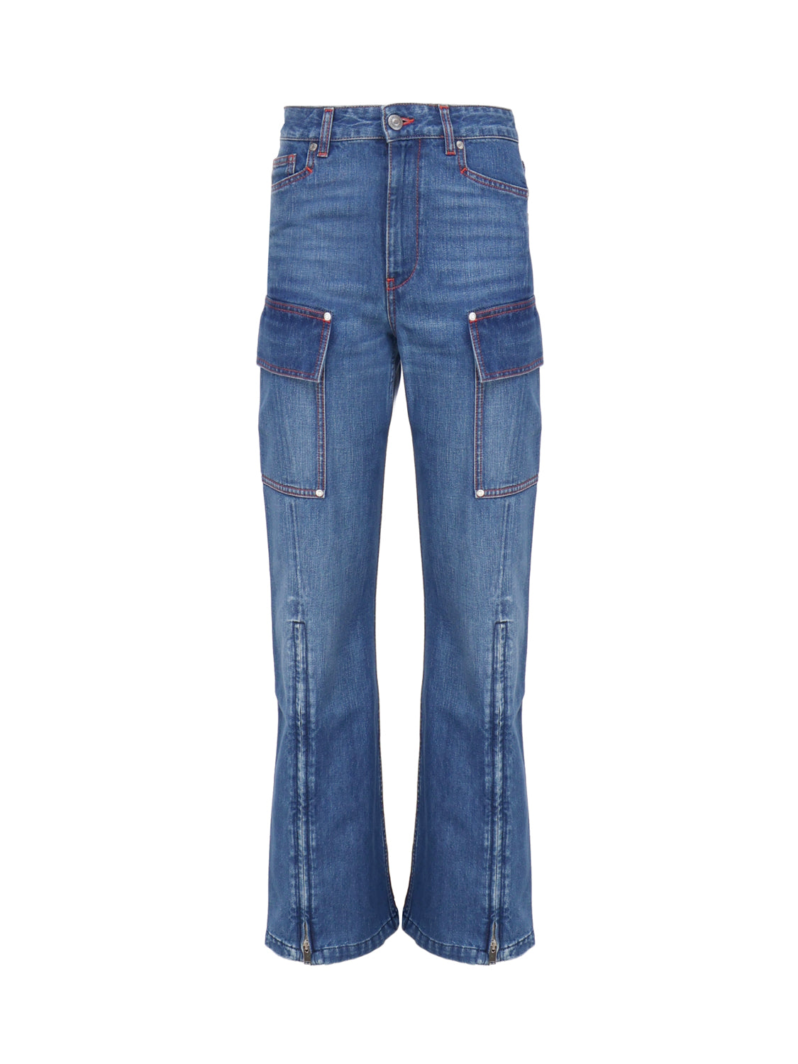 Jeans cargo retrò in denim di cotone 6D0246 3SPH584141 STELLA McCARTNEY 