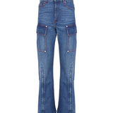 Jeans cargo retrò in denim di cotone 6D0246 3SPH584141 STELLA McCARTNEY 