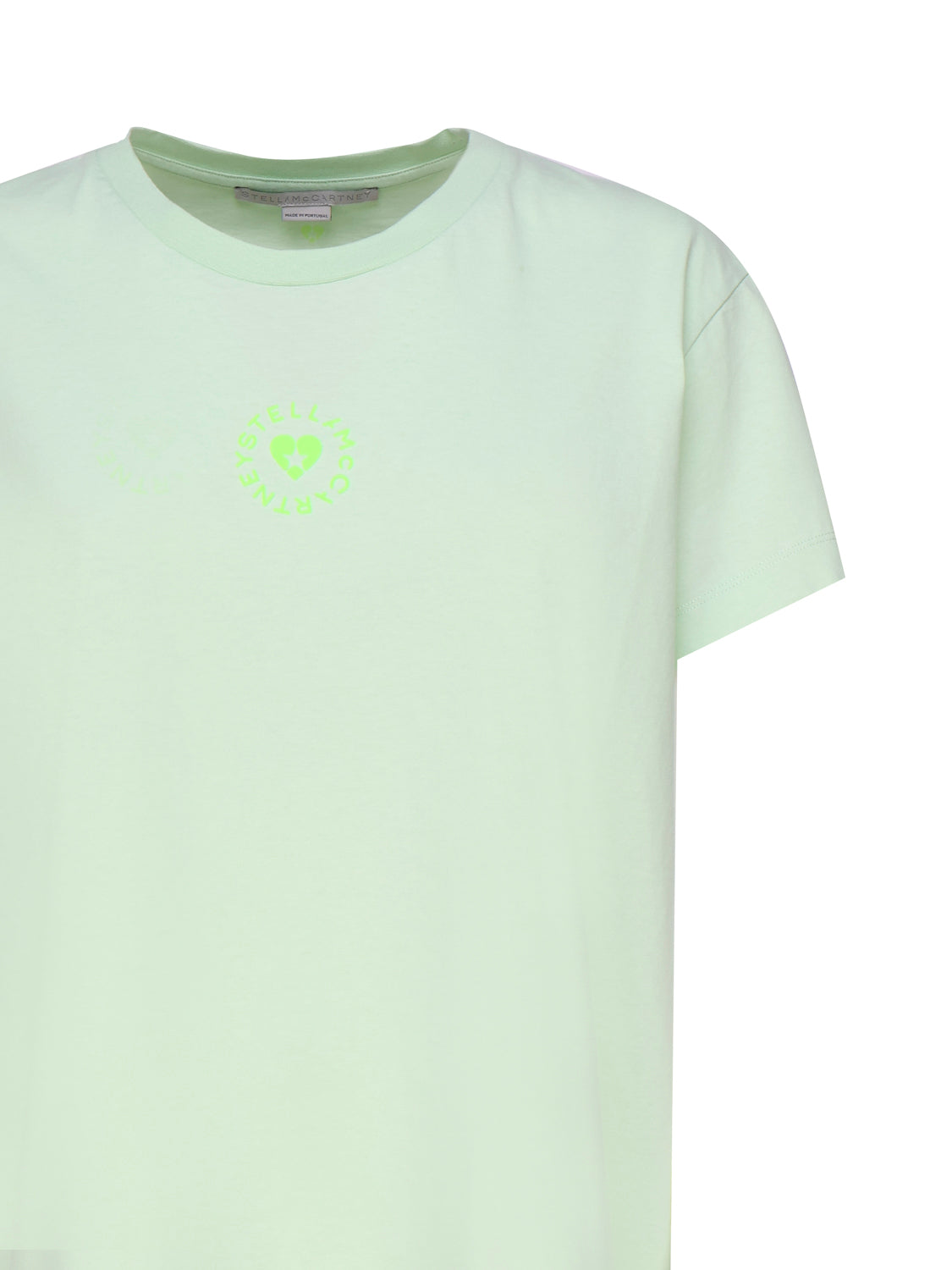 T-shirt in cotone con logo circolare 6J0273 3SPY533442 STELLA McCARTNEY 