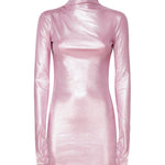 Abito collo alto con scollo T150162A TJV040PINK THE ANDAMANE 
