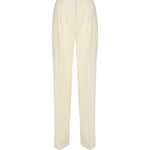 Pantaloni Nathalie in misto lino TM150407A TNL009PALE YELLOW THE ANDAMANE 