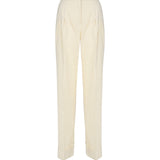 Pantaloni Nathalie in misto lino TM150407A TNL009PALE YELLOW THE ANDAMANE 