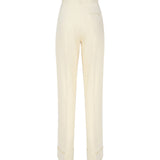 Pantaloni Nathalie in misto lino TM150407A TNL009PALE YELLOW THE ANDAMANE 