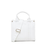 Borsa tote con ricamo 73BS7HD02 ECHO 73 BIANCO V° 73 