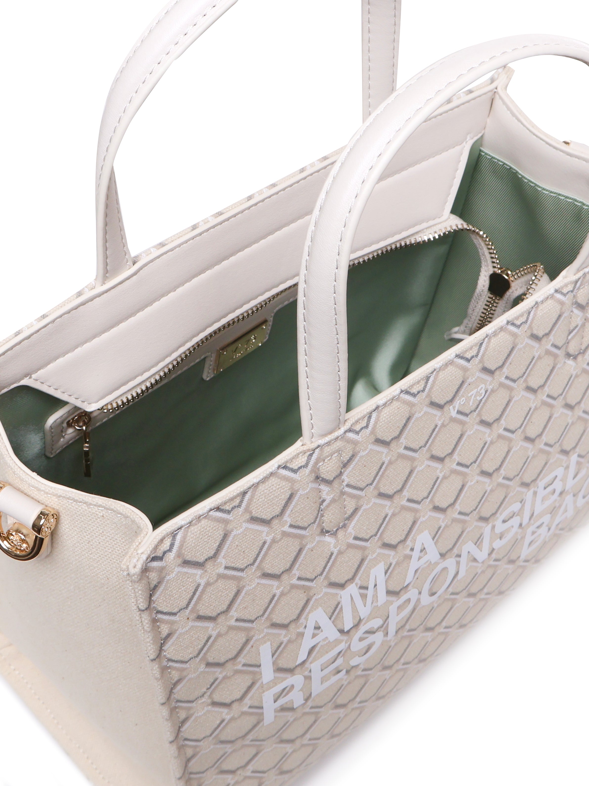 Shopping bag Responsibility 73BS7Q901 RESPONSIBILITY LOGOOFFWHITE V° 73 