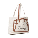 Borsa tote I am responsible 73BS7UH01 RESPONSIBILITY MUSTNATURALE/CUOIO V° 73 