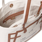 Borsa tote I am responsible 73BS7UH01 RESPONSIBILITY MUSTNATURALE/CUOIO V° 73 