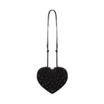 Borsa Le Cœur in pelle di capra scamosciata con strass AA1P003CA286 999 ALAIA 