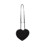 Borsa Le Cœur in pelle di capra scamosciata con strass AA1P003CA286 999 ALAIA 