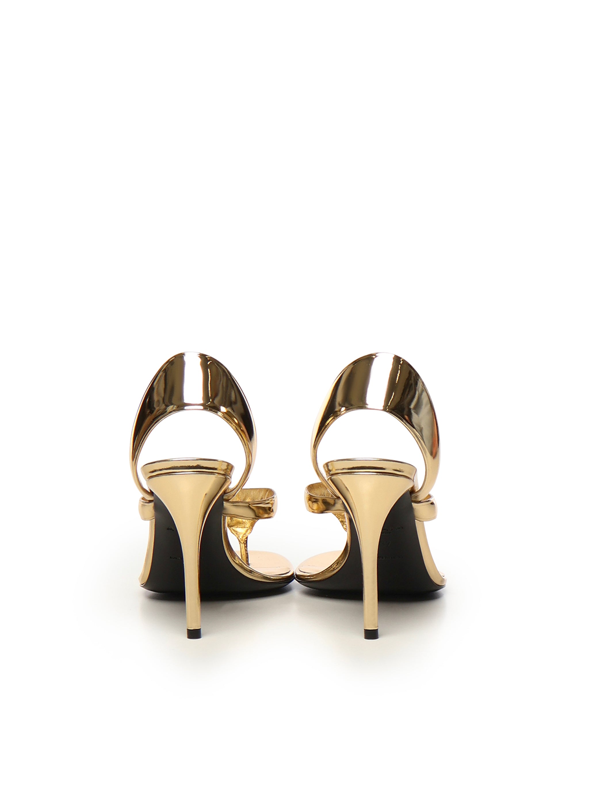 SANDALI INFRADITO IN PELLE LAMINATA AA3S122CK298 240 ALAIA 