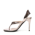 SANDALI INFRADITO IN PELLE LAMINATA AA3S122CK298 428 ALAIA 