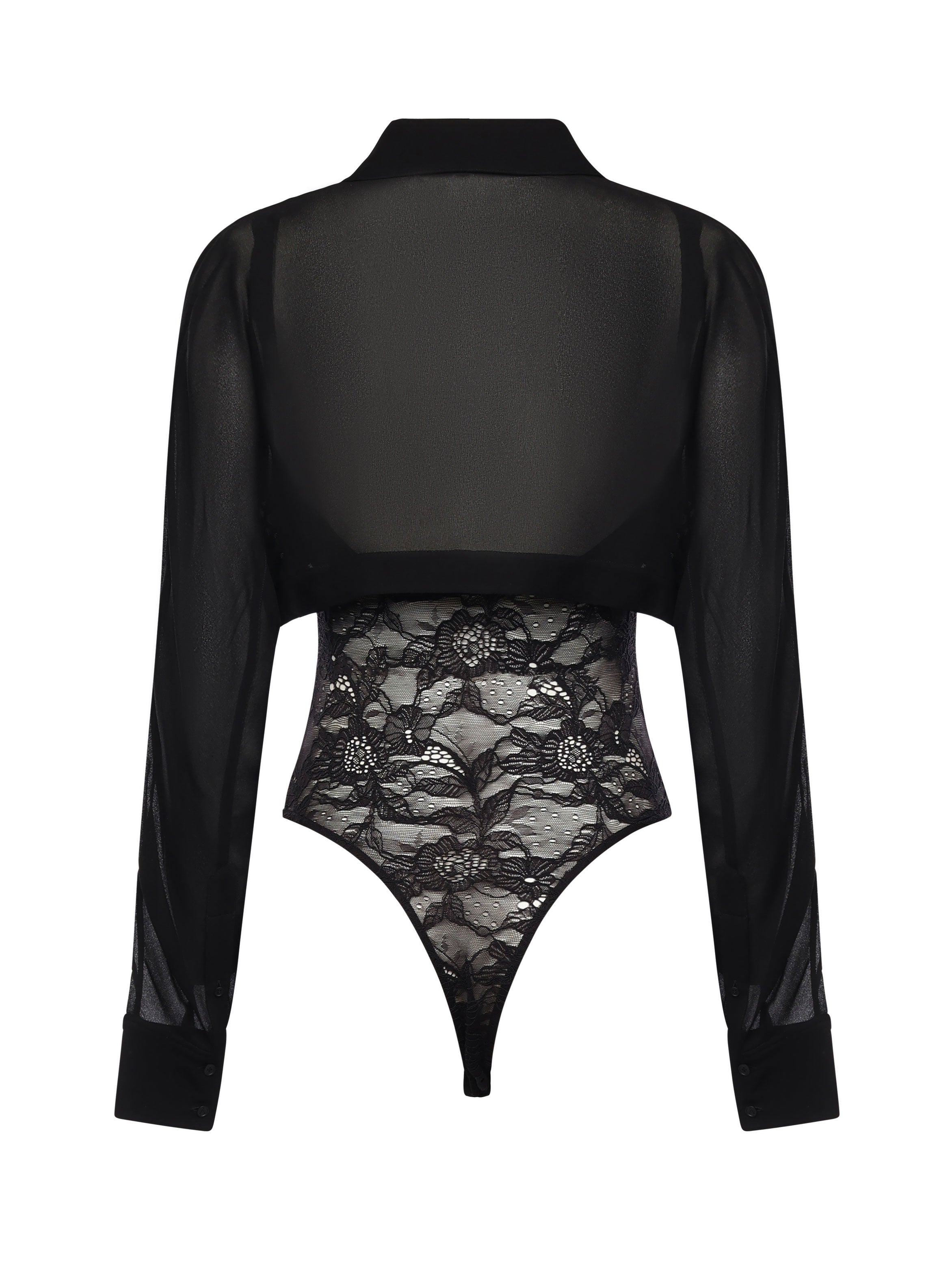 Camicia body in georgette AA9C0930T666A 995 ALAIA 