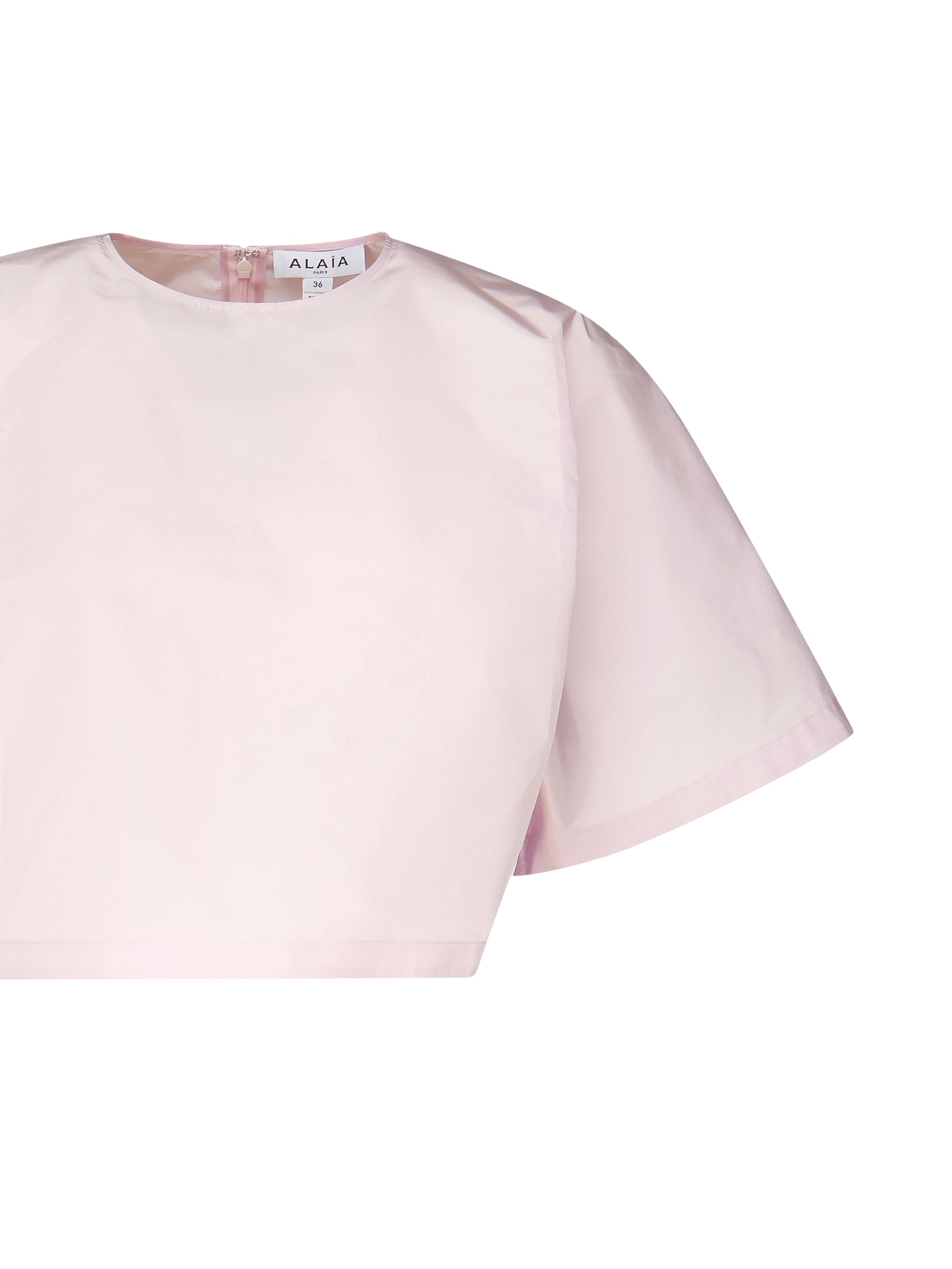 T-shirt in taffetà AA9H1193W039A 416 ALAIA 