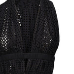 Mini dress in popeline traforato AA9R13456TL19 995 ALAIA 