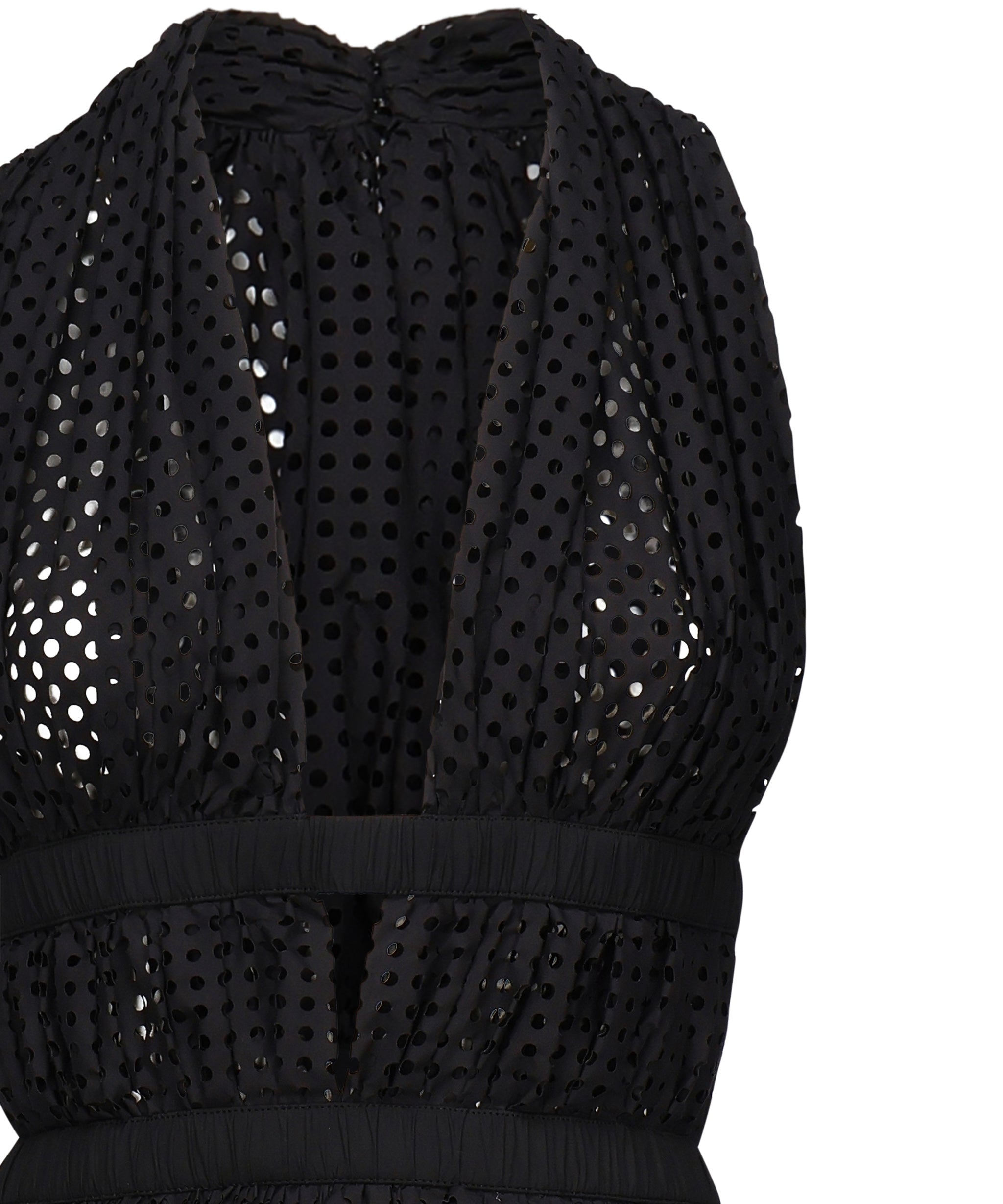 Mini dress in popeline traforato AA9R13456TL19 995 ALAIA 