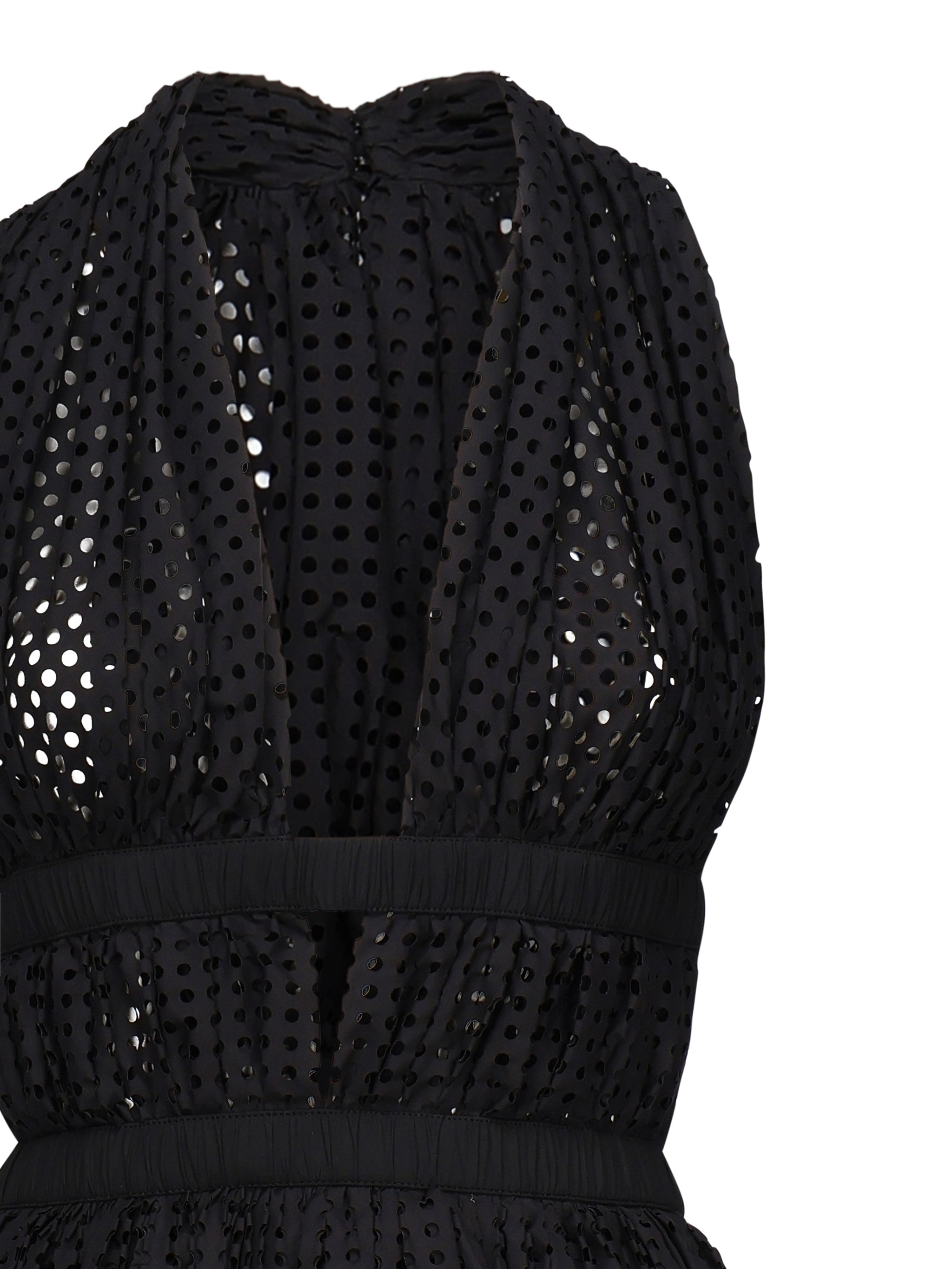 Mini dress in popeline traforato AA9R13456TL19 995 ALAIA 