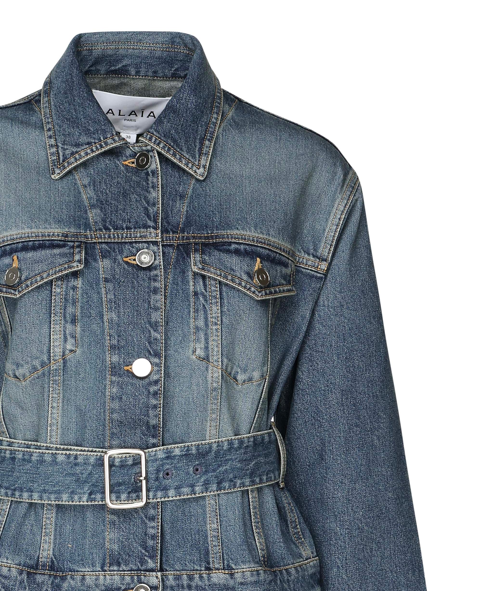 Giacca in denim con baschina<BR/> AA9V0422T536A 525 ALAIA 
