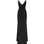 Abito lungo con schiena scoperta AUS5NINFEA BLACK ALBERTO AUDENINO 