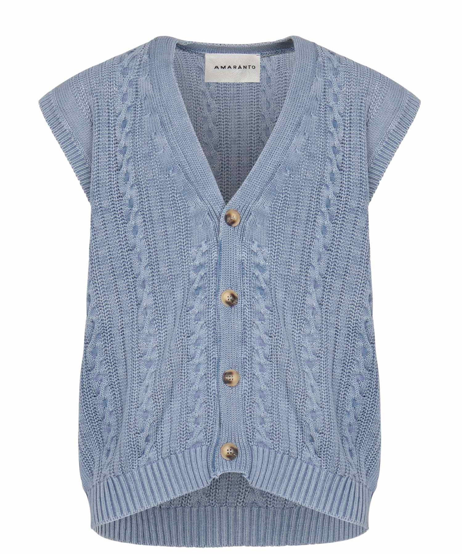 Gilet in cotone<BR/> B9D0038 86M AMARANTO 