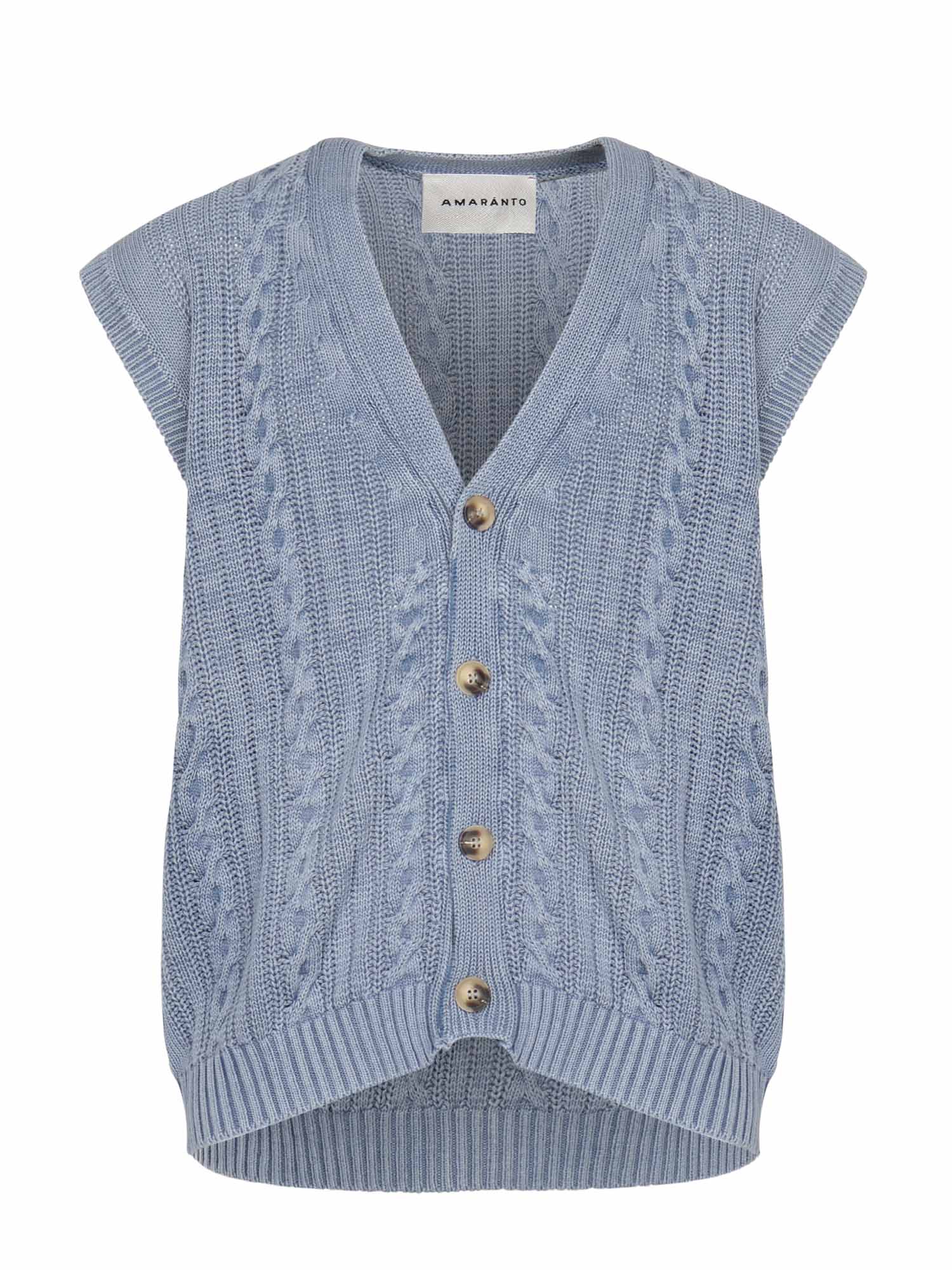 Gilet in cotone<BR/> B9D0038 86M AMARANTO 