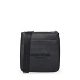Borsa a tracolla piatta nera in similpelle XM000155 AF11931UB101 ARMANI EXCHANGE 