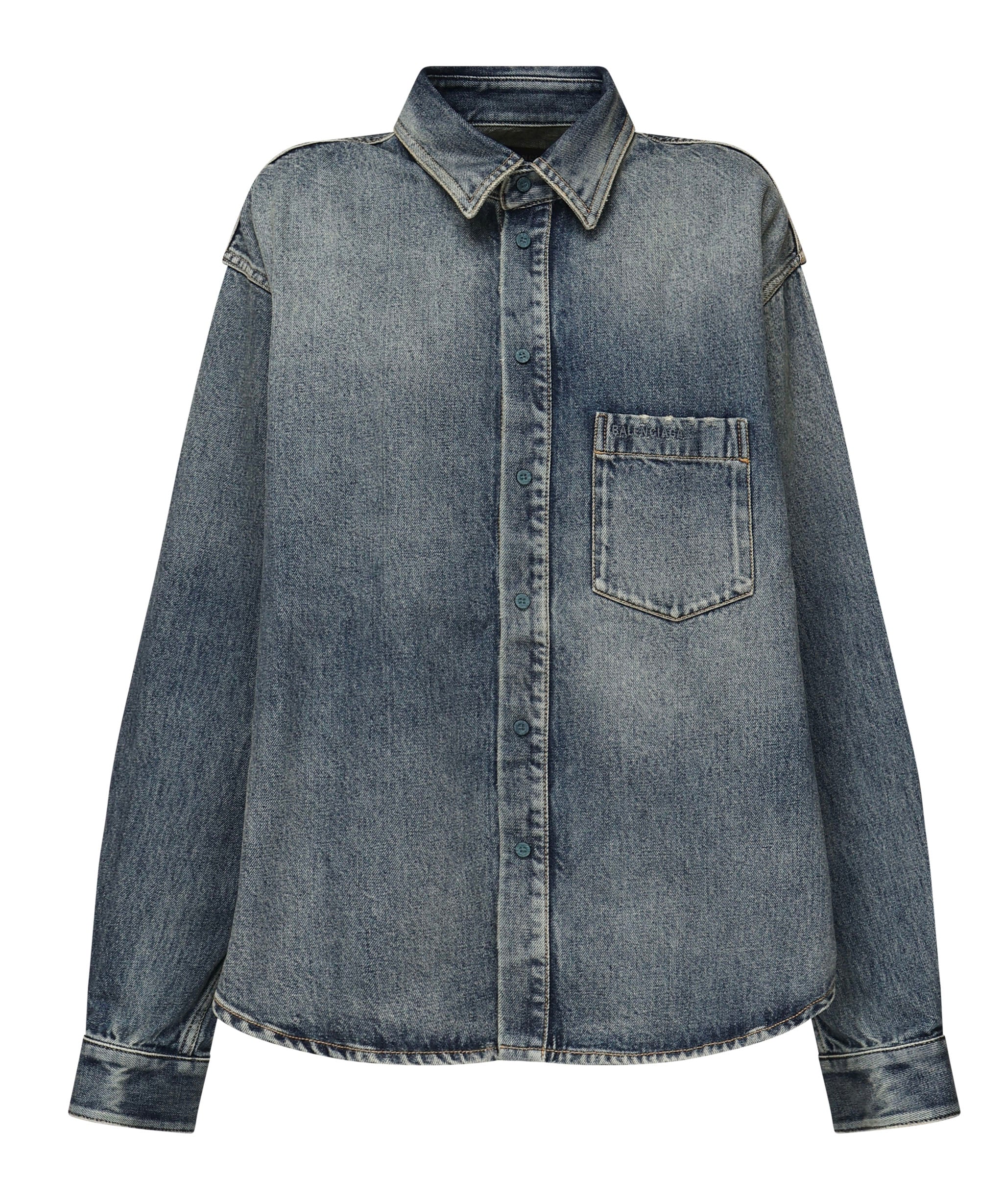 Camicia in cotone con Tasca sul Petto 783691 THW254245 BALENCIAGA 