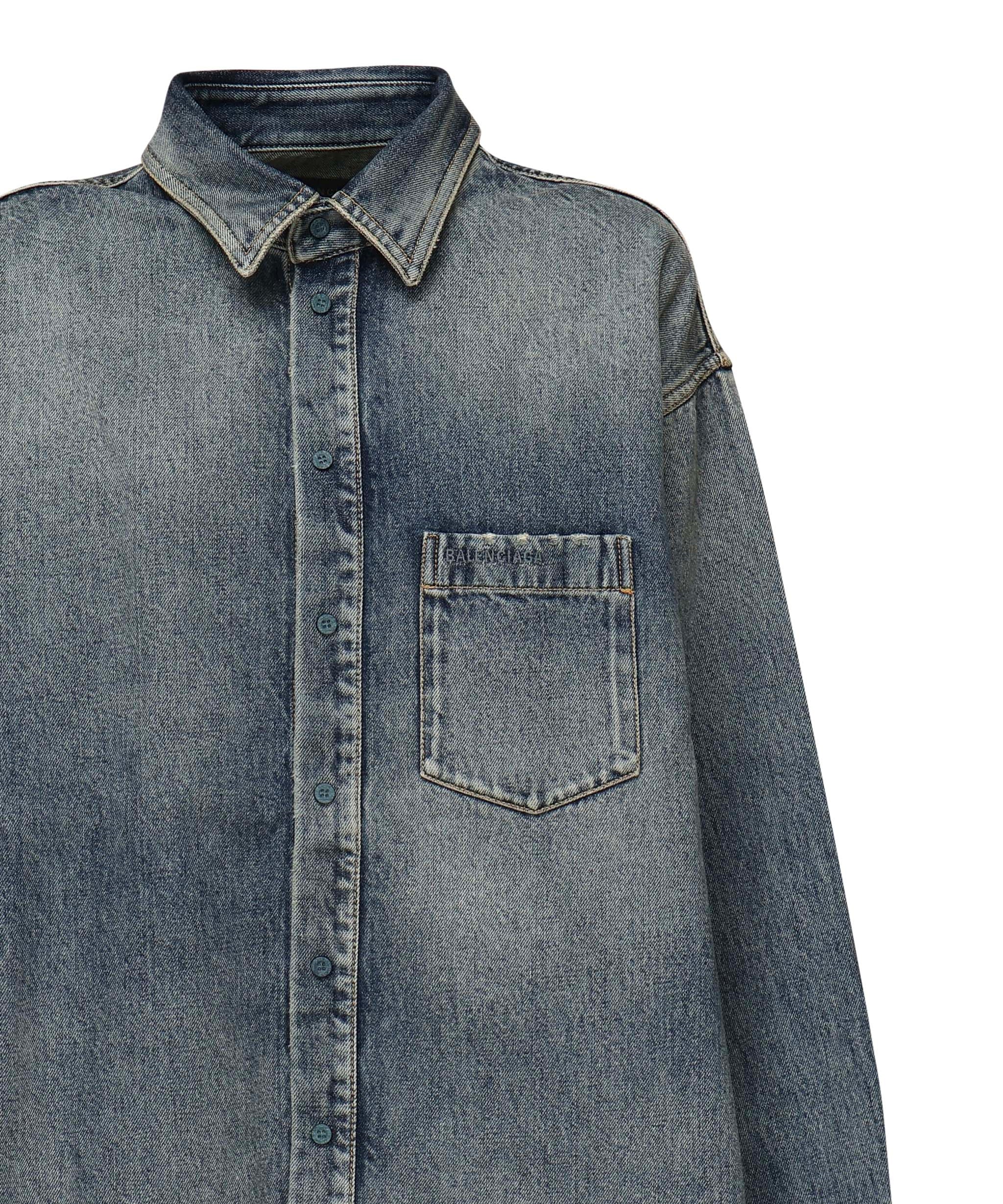 Camicia in cotone con Tasca sul Petto 783691 THW254245 BALENCIAGA 