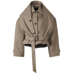 Trench con cappuccio rovesciato in twill di cotone 831516 TQP079966 BALENCIAGA 