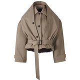Trench con cappuccio rovesciato in twill di cotone 831516 TQP079966 BALENCIAGA 
