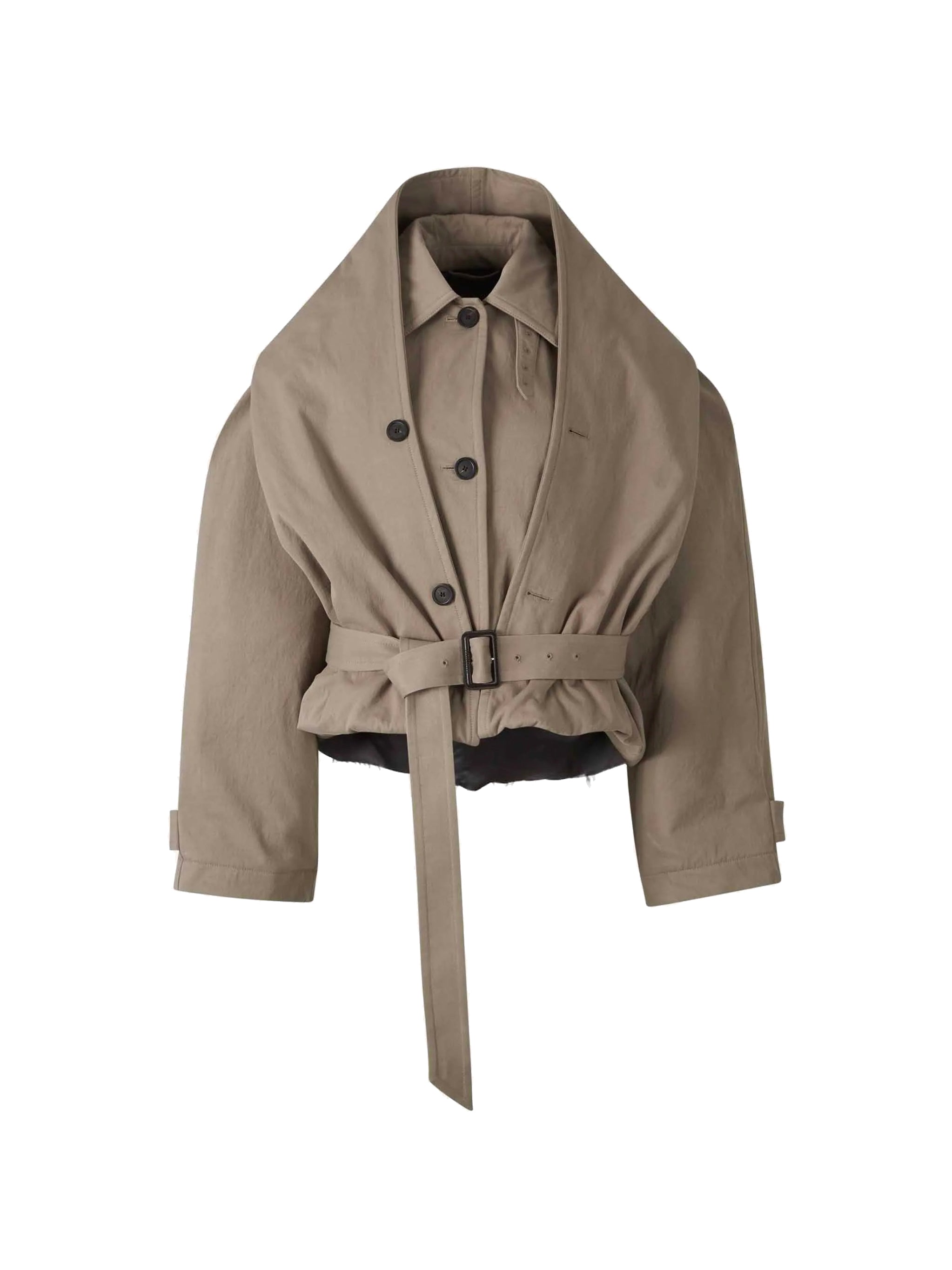 Trench con cappuccio rovesciato in twill di cotone 831516 TQP079966 BALENCIAGA 