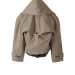 Trench con cappuccio rovesciato in twill di cotone 831516 TQP079966 BALENCIAGA 