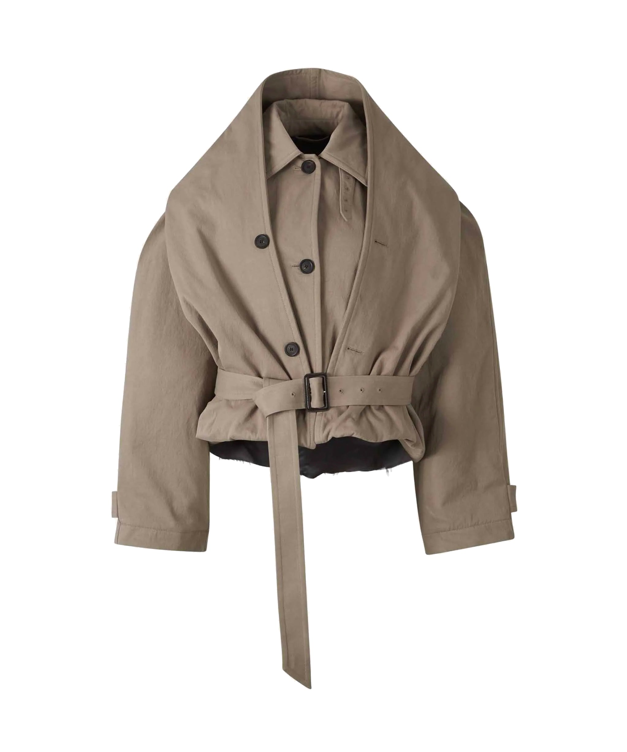 Trench con cappuccio rovesciato in twill di cotone 831516 TQP079966 BALENCIAGA 