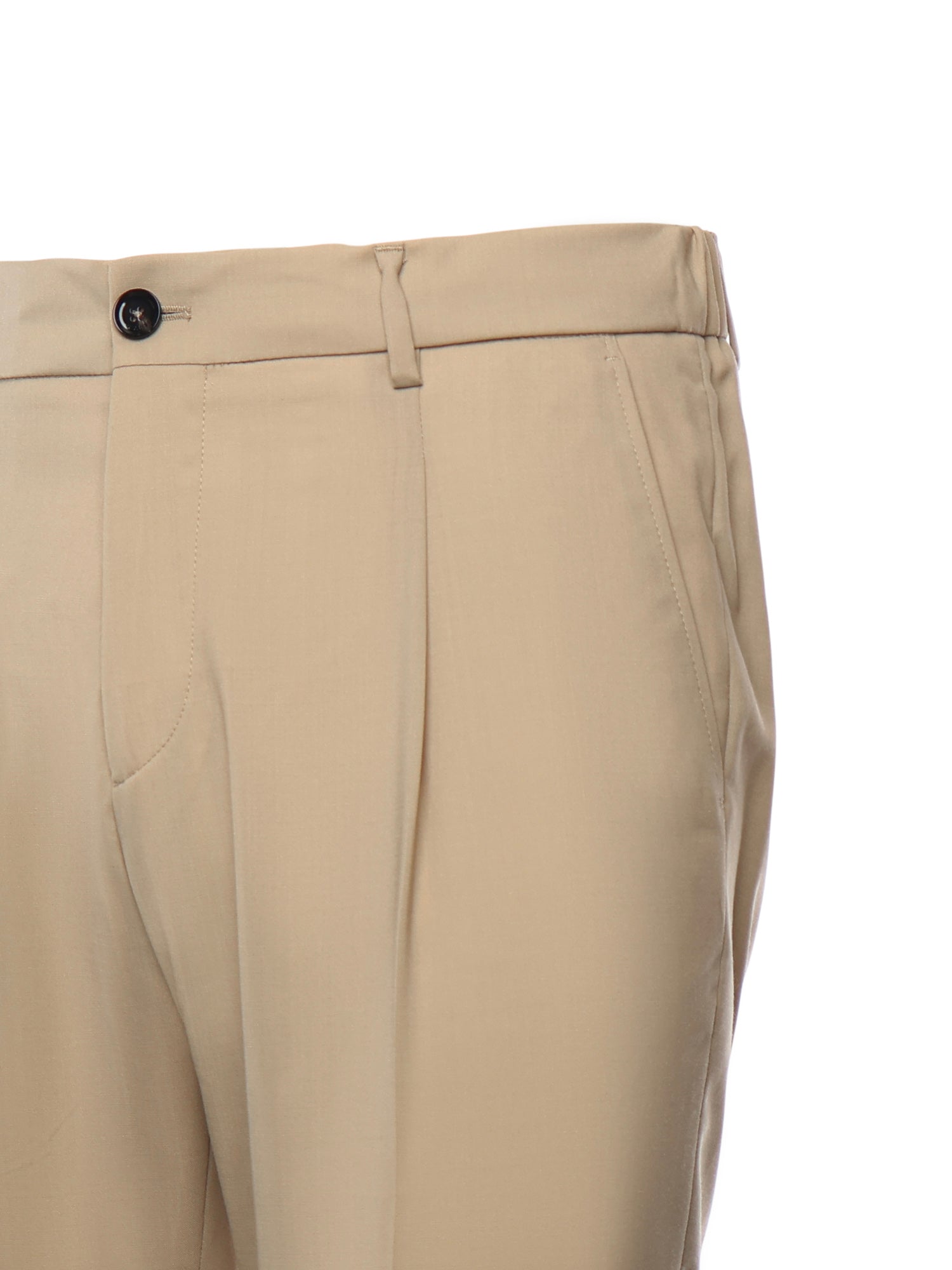 Pantaloni in gabardine di misto lana<BR/> RICCARDO CC REGULAR MTBEIGE BE ABLE 